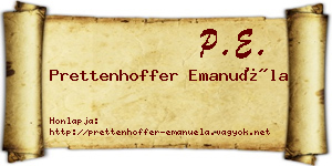 Prettenhoffer Emanuéla névjegykártya